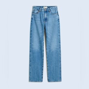 Madewell The Petite Curvy '90s Straight Jean in Grenhart Wash 26P